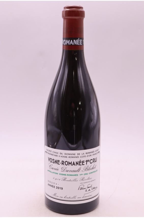 Romanée Conti Vosne Romanée 1er cru Duvault Blochet 2019