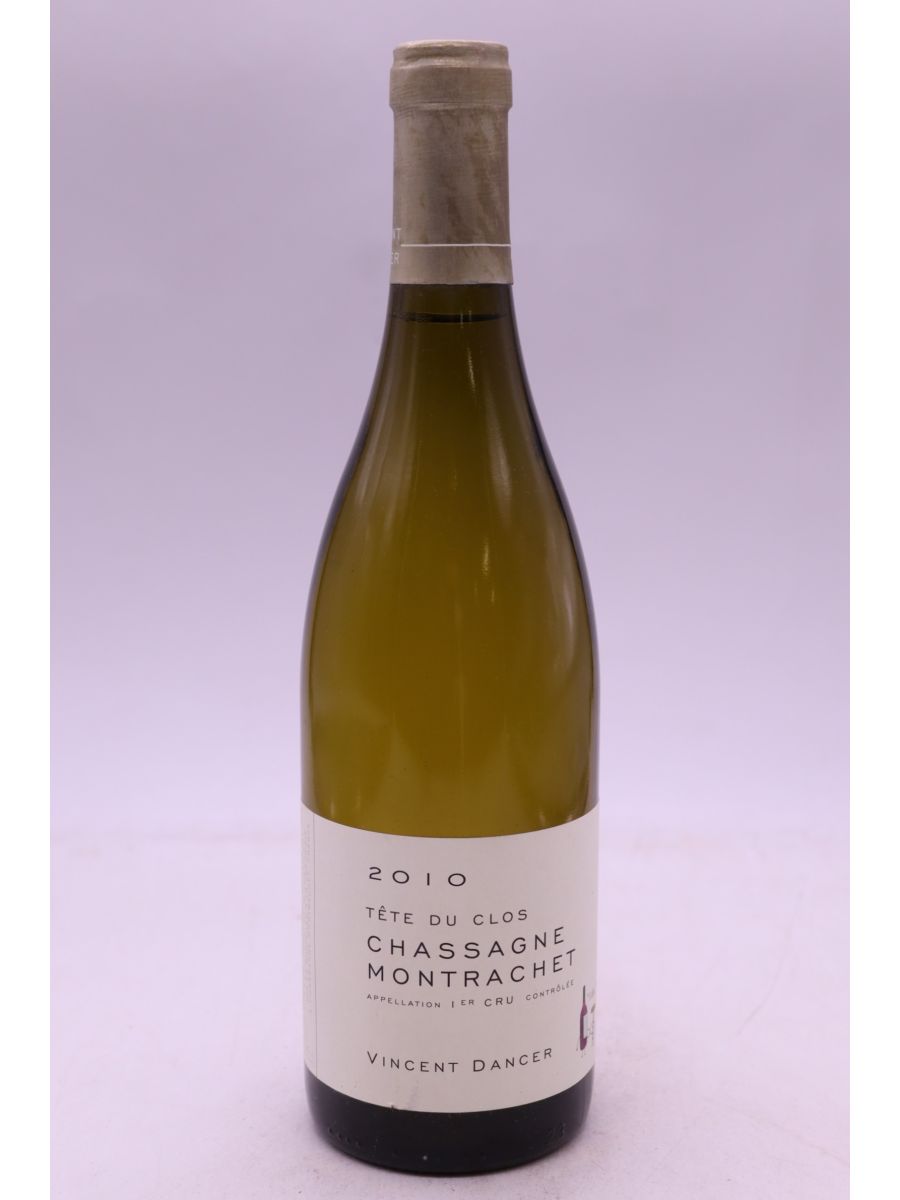 photo du vin Vincent Dancer Chassagne Montrachet 1er Cru Tête du Clos 2010