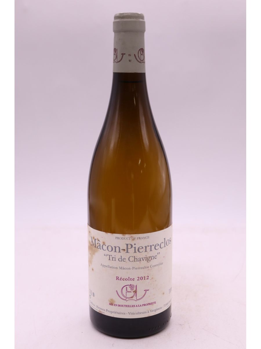 photo du vin Guffens Heynen Mâcon Pierreclos Tri de Chavigne 2012