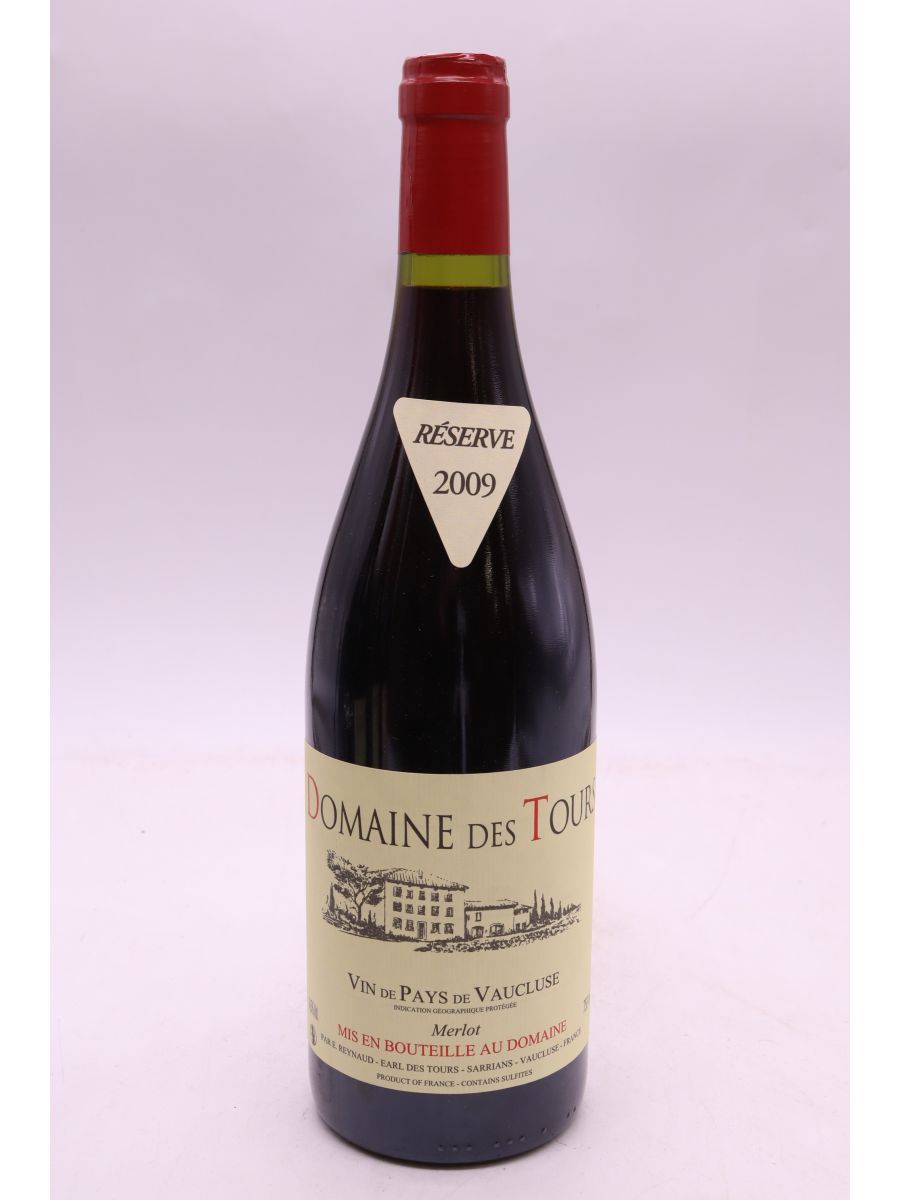 photo du vin Domaine des Tours Merlot 2009