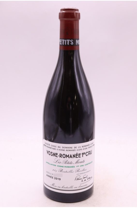 Romanée Conti Vosne Romanée 1er cru Les Petits Monts 2019