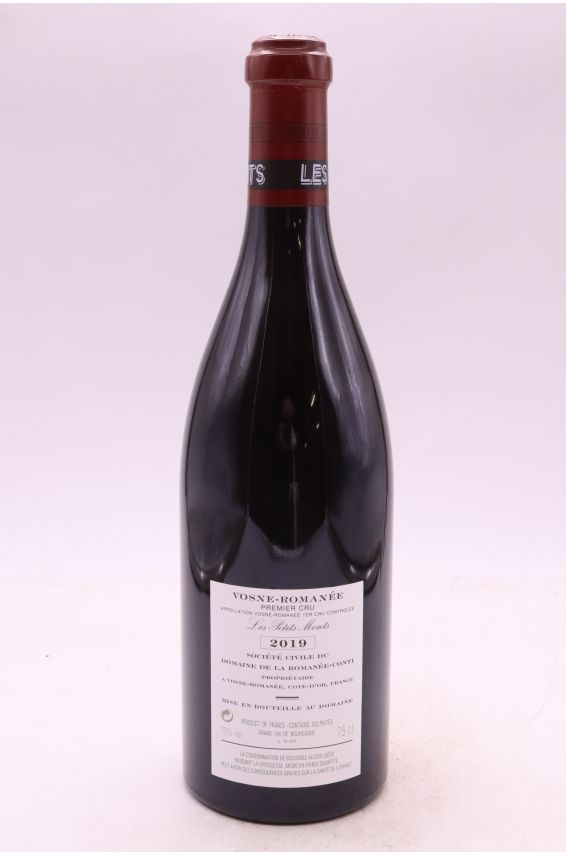 Romanée Conti Vosne Romanée 1er cru Les Petits Monts 2019