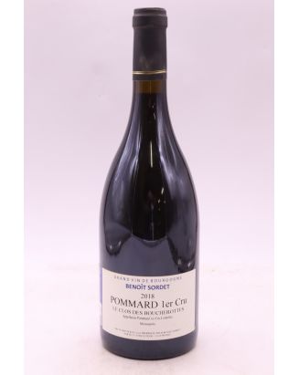 Benoît Sordet Pommard 1er Cru Le Clos des Boucherottes Monopole 2018
