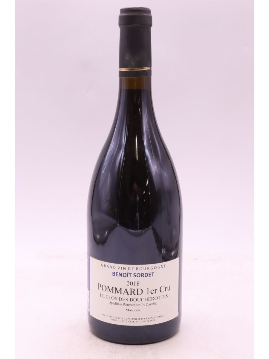 image du vin Benoît Sordet Pommard 1er Cru le Clos des Boucherottes Monopole 2018