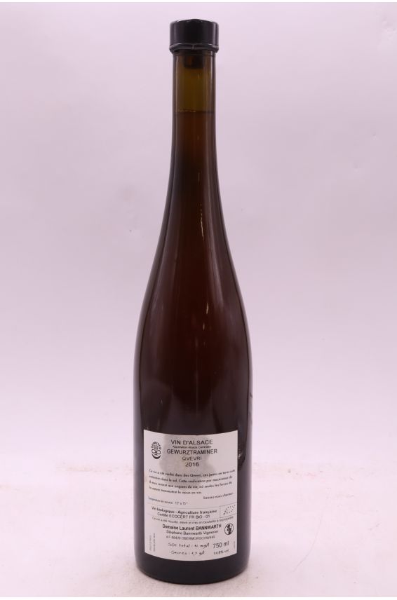 Laurent Bannwarth Alsace Gewurztraminer Qvevri 2016