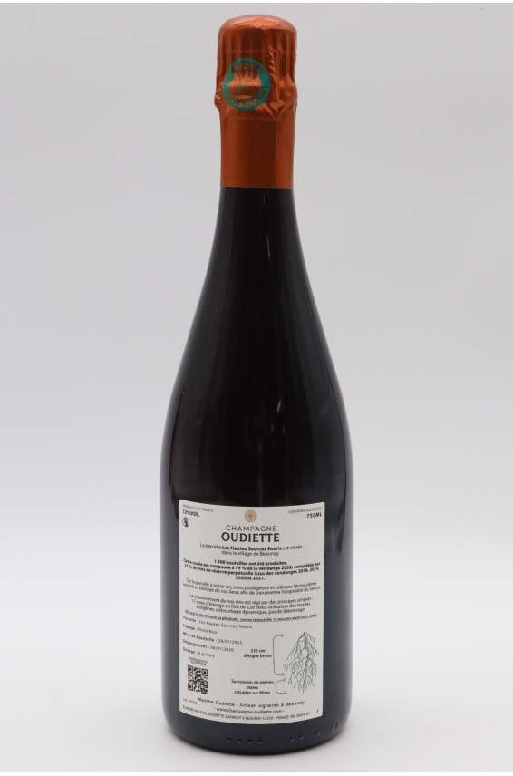Oudiette HSS Les Hautes Sources Souris Blanc de Noirs Extra Brut R22