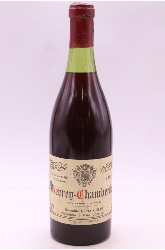 Pierre Gelin Gevrey Chambertin 1982 - PROMO -5% !