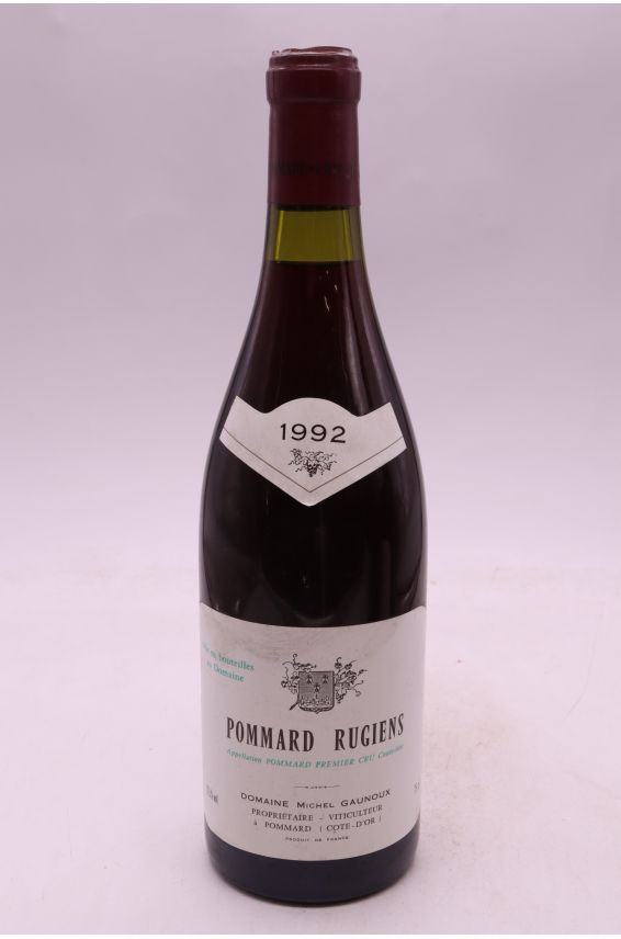 Michel Gaunoux Pommard 1er cru Les Rugiens 1992
