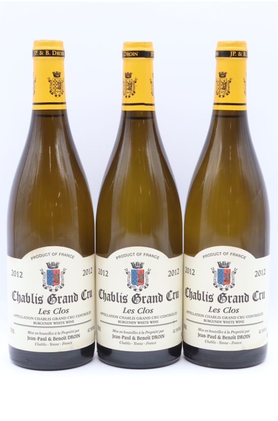Jean Paul Droin Chablis Grand Cru Les Clos 2012