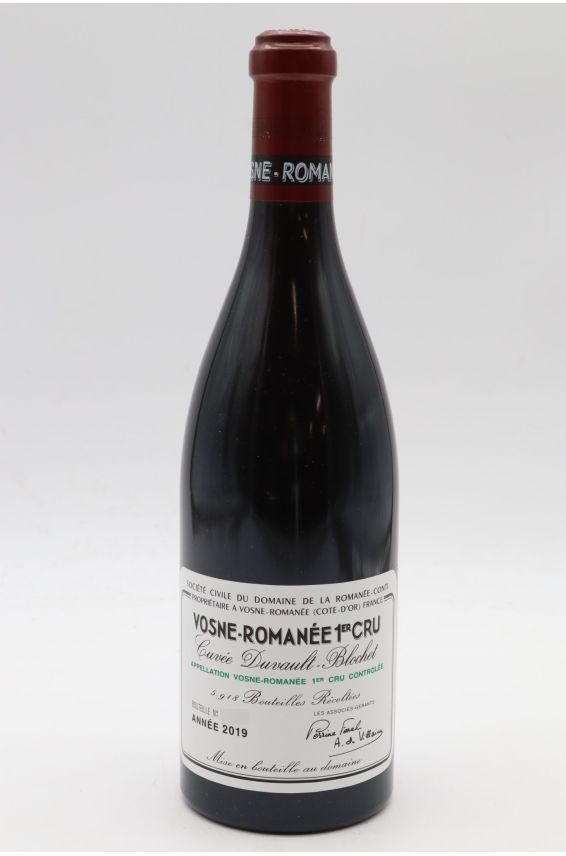 Romanée Conti Vosne Romanée 1er cru Duvault Blochet 2019