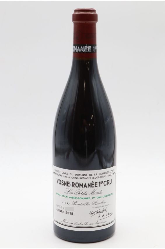 Romanée Conti Vosne Romanée 1er cru Les Petits Monts 2018