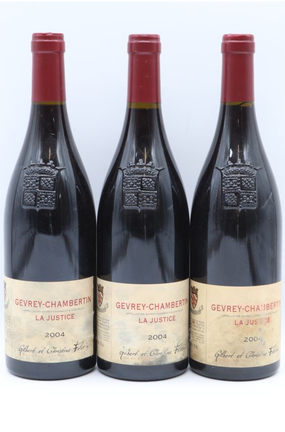 Gilbert et Christine Felettig Gevrey Chambertin La Justice 2004 - PROMO -5% !