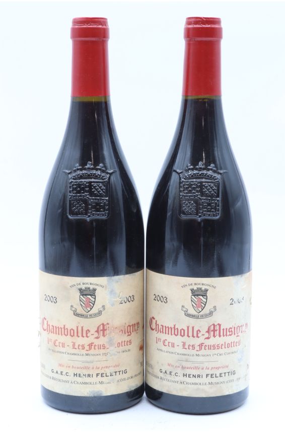 Henri Felettig Chambolle Musigny 1er cru Les Feusselottes 2003 - PROMO -5% !