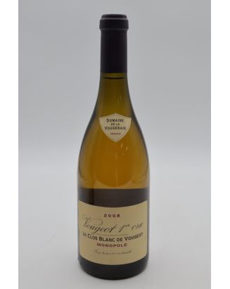 La Vougeraie Vougeot 1er cru Clos Blanc de Vougeot Monopole 2008 Branco