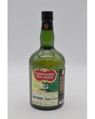 Compagnie des Indes Martinique Single cask 11 ans Simon 70cl