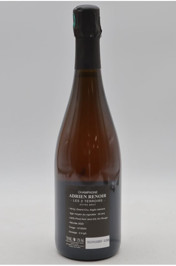 Adrien Renoir Grand cru Verzy Les Deux Terroirs Pinot Noir Rosé