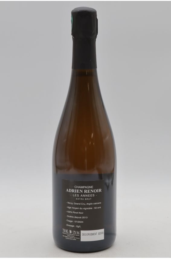 Adrien Renoir Grand cru Verzy Les Années Soléra Pinot Noir