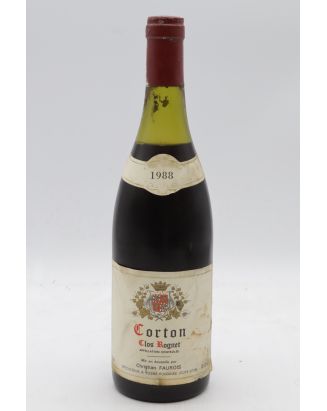 Christian Faurois Corton Clos Rognet 1988 - PROMOÇÃO -15% !