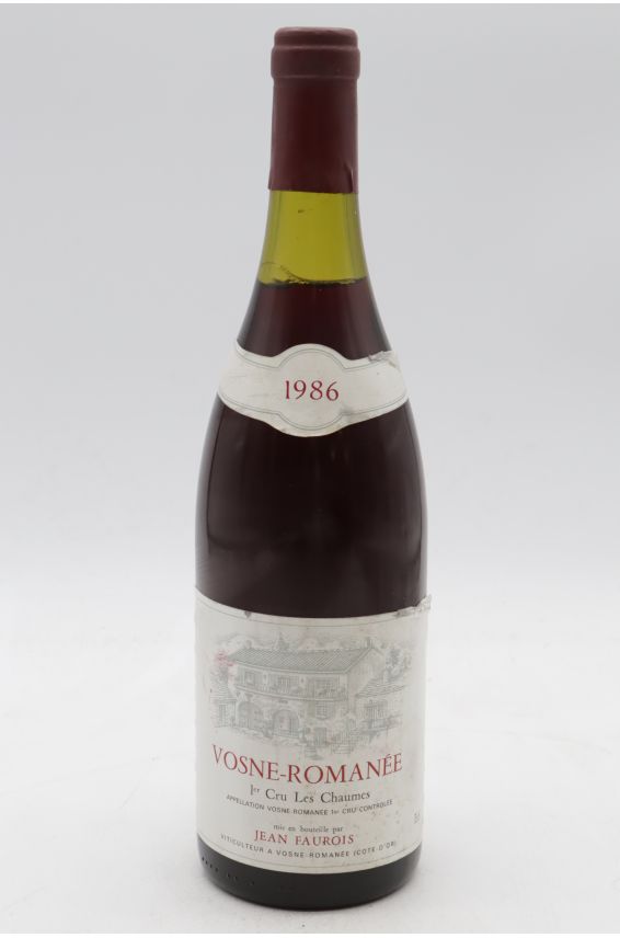 Jean Faurois Vosne Romanée 1er cru Les Chaumes 1986 - SALE -10% !
