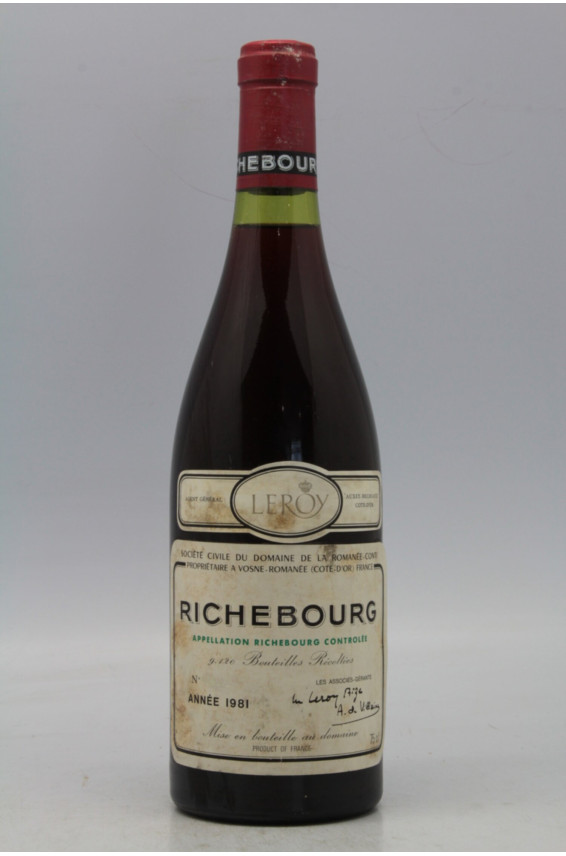 Romanée Conti Richebourg 1981 -5% DISCOUNT !