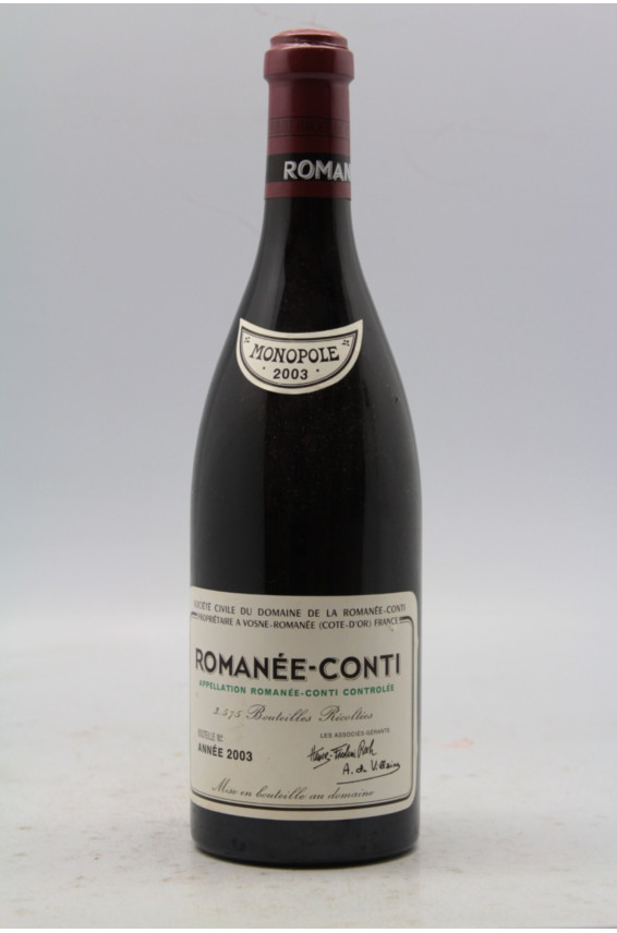 Romanée Conti 2003 - PROMO -5% !