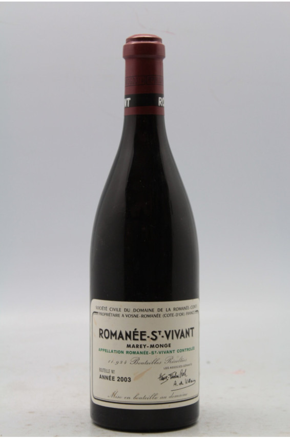 Romanée Conti Romanée Saint Vivant 2003 -5% DISCOUNT !