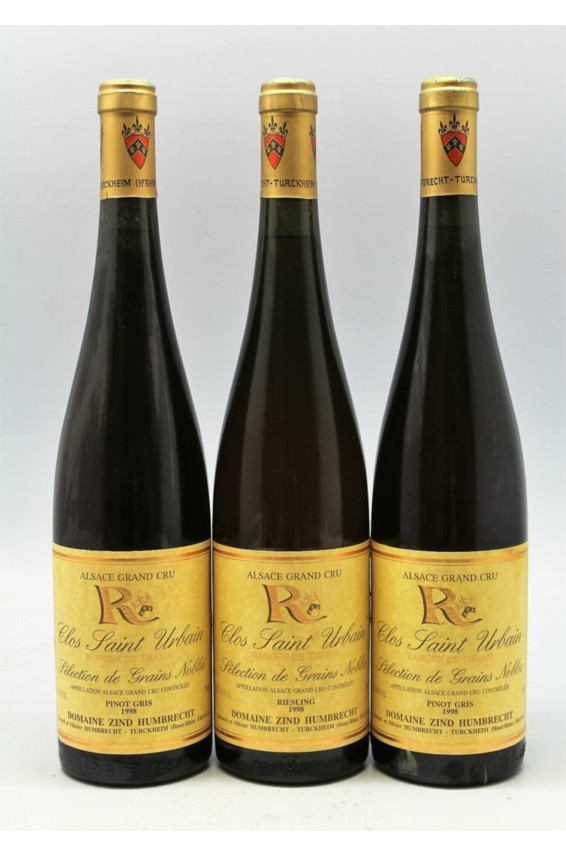 Zind Humbrecht Alsace Grand Cru Pinot Gris Rangen de Thann Clos Saint Urbain Sélection de Grains Nobles 1998