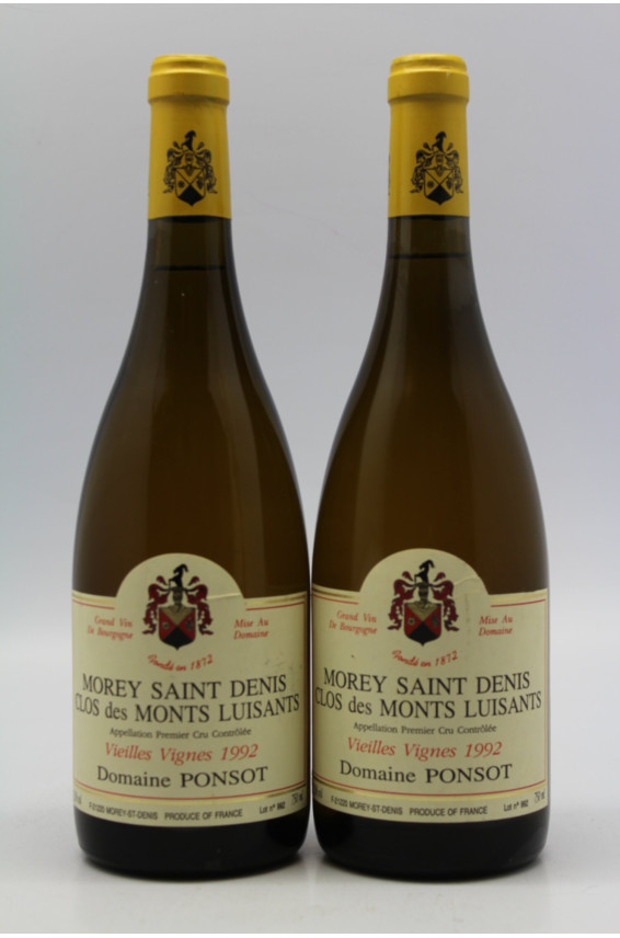 Ponsot Morey Saint Denis 1er cru Clos des Monts Luisants 1992