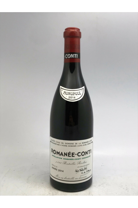Romanée Conti 2014 Assortment 6 bottles (1 RC, 1 C, 1 T,  1 RSV, 1 E, 1 GE)