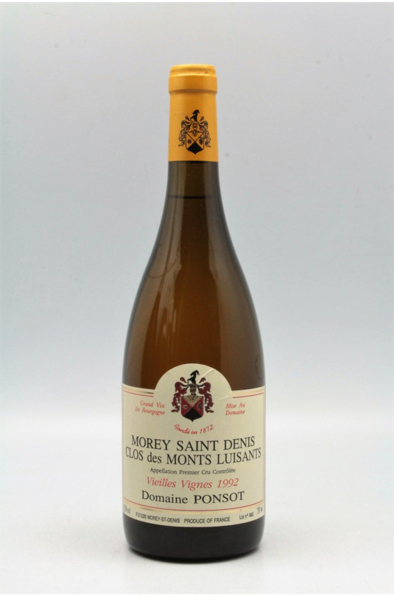 Ponsot Morey Saint Denis 1er cru Clos des Monts Luisants 1992 blanc