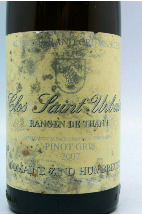 Zind Humbrecht Alsace Grand Cru Pinot Gris Rangen de Thann Clos Saint Urbain 2007 -5% DISCOUNT !