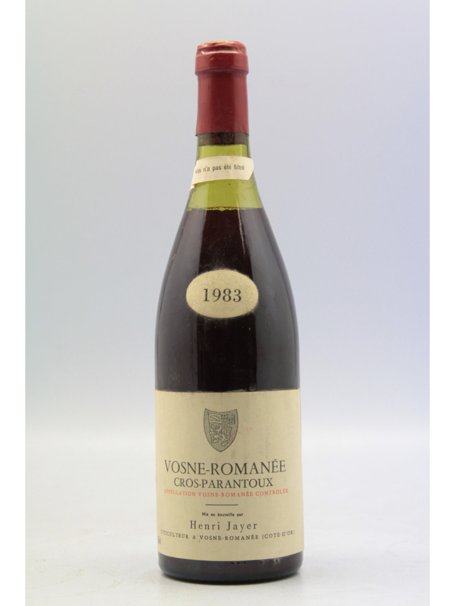 【空瓶】Henri Jayer Vosne-Romanée 1983 Henri Jayer Vosne Romanée 1er cru Cros Parantoux 1983