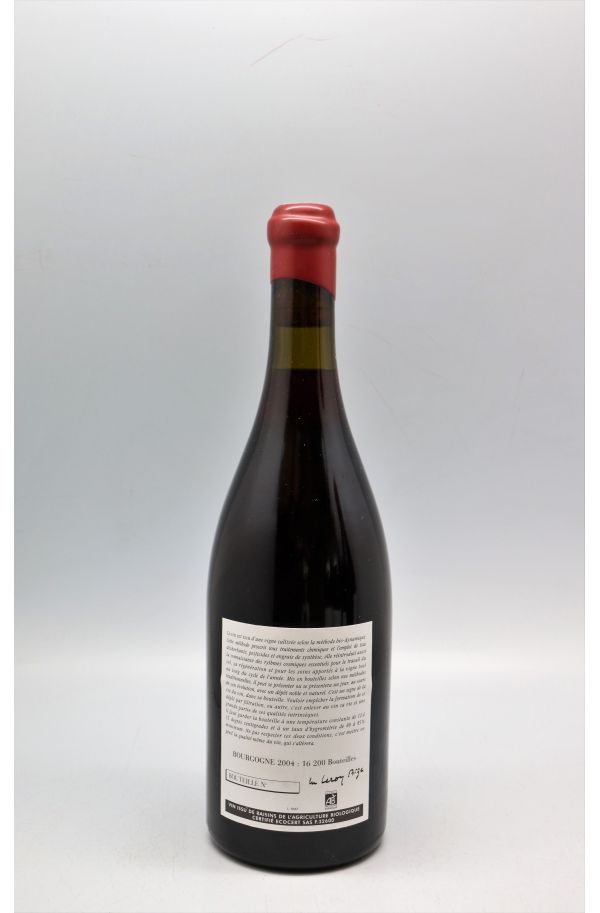 Domaine Leroy Bourgogne 2004 rouge