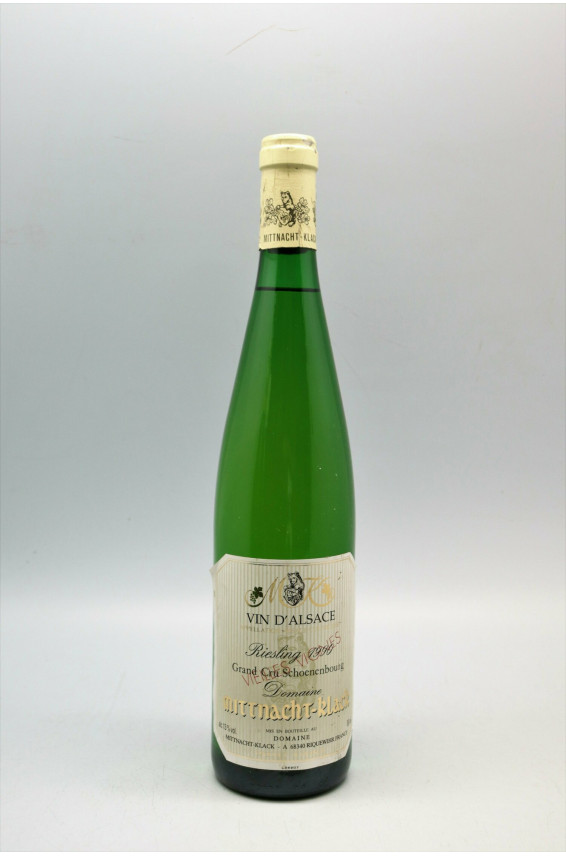 Mittnacht Klack Alsace Grand cru Riesling Schoenenbourg  Vieilles Vignes 1990