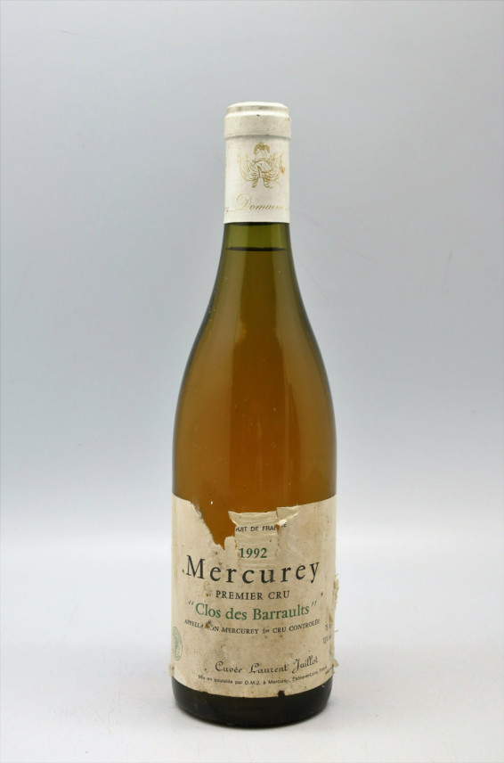 Michel Juillot Mercurey 1er cru Clos des Barraults 1992 blanc -10% DISCOUNT !
