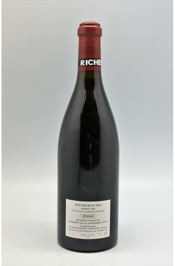 Romanée Conti 2000 Assortiment 12 Bouteilles (1 RC, 3 T, 2 R, 2 RSV, 2 GE, 2 E)