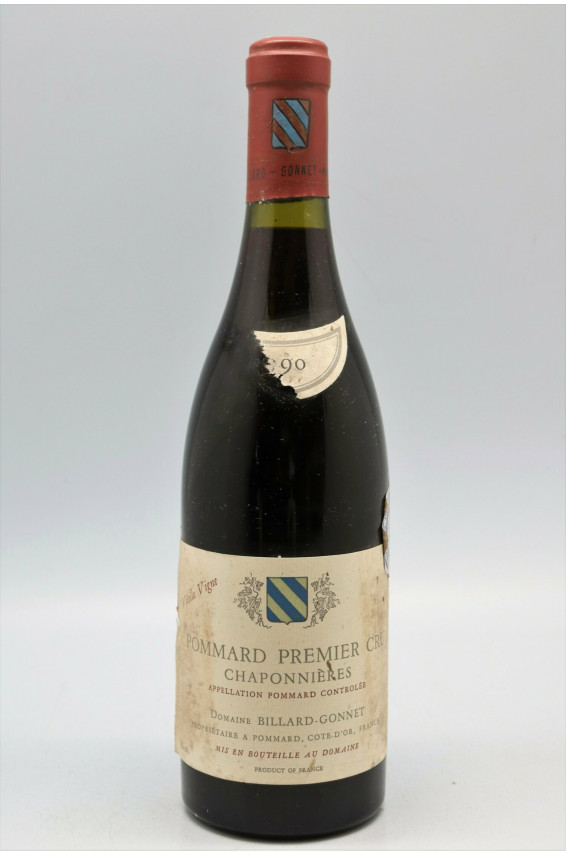 Billard Gonnet Pommard 1er cru Les Chaponnières Vieilles Vignes 1990 -5% DISCOUNT !