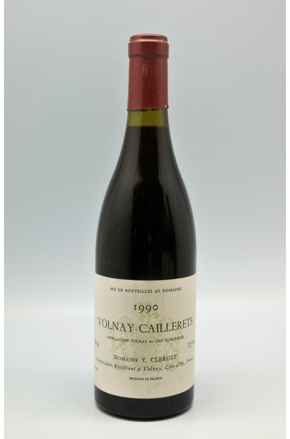 Yvon Clerget Volnay 1er cru Les Caillerets 1990