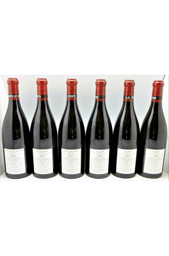 Romanée Conti 2017 Assortiment 6 bouteilles (1RC. 2T. 1R. 1RSV. 1CORTON)