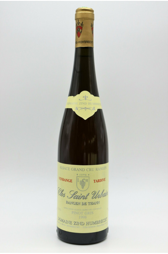 Zind Humbrecht Alsace Grand Cru Pinot Gris Rangen de Thann Clos Saint Urbain Vendanges Tardives 1998