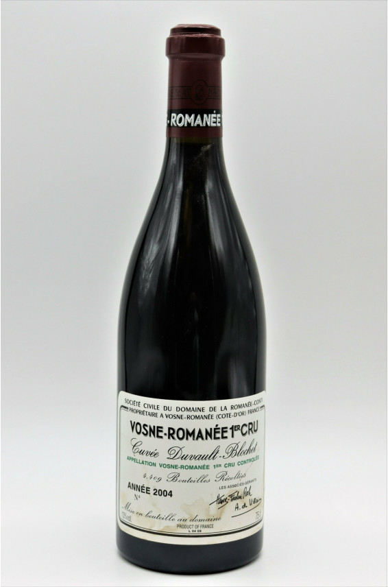 Romanée Conti Vosne Romanée 1er cru Duvault Blochet 2004 - PROMO -5% !