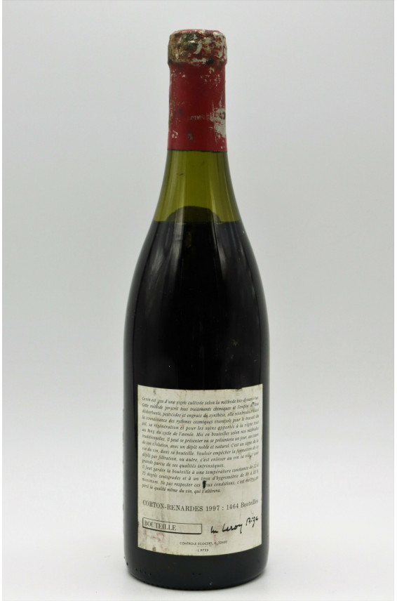 Domaine Leroy Corton Renardes 1997 -10% DISCOUNT !