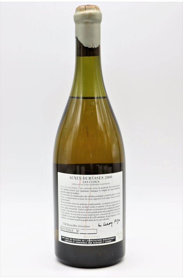 2000年Auxey Duresses Les Clous D’A uvenay Domaine D'auvenay Auxey Duresses Les Clous 2000 - PROMO -10% !