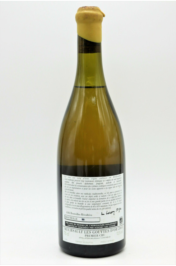 Weingüter D'auvenay Meursault 1er cru Les Gouttes d'Or 2003