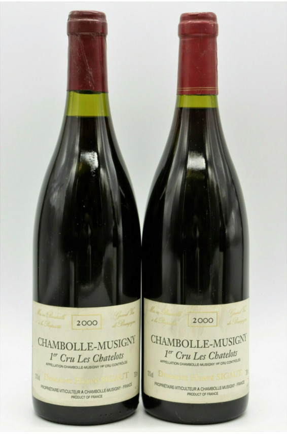 Anne et Hervé Sigaut Chambolle Musigny 1er cru Les Chatelots 2000