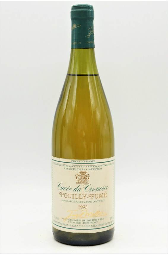 Joseph Mellot Pouilly Fumé Cuvée du Tronsec 1993 -10% DISCOUNT !