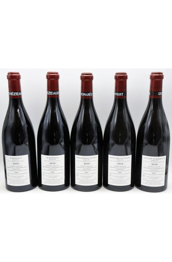 Romanée Conti 2018 Sortimento 10 garrafas (1 RC, 3 T, 1 R, 2 RSV