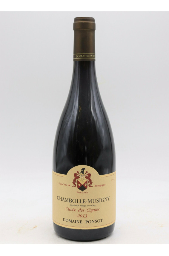 Ponsot Chambolle Musigny Cuvée des Cigales 2013